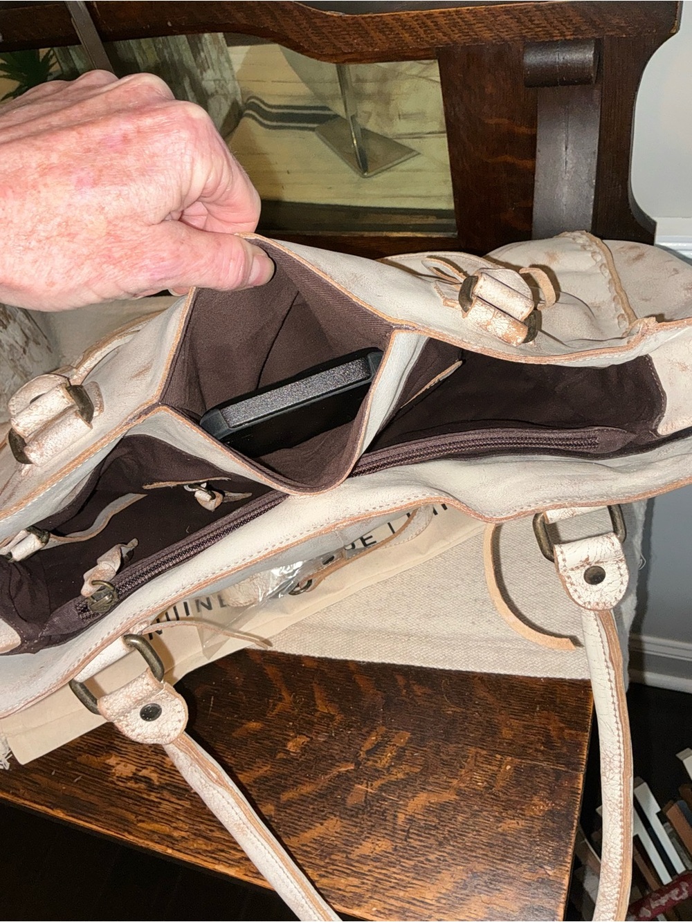 NWT Bed Stu Leather Rockaway Shoulder Crossbody Bag Tote Nectar Lux MSPR $345 - Picture 11 of 16